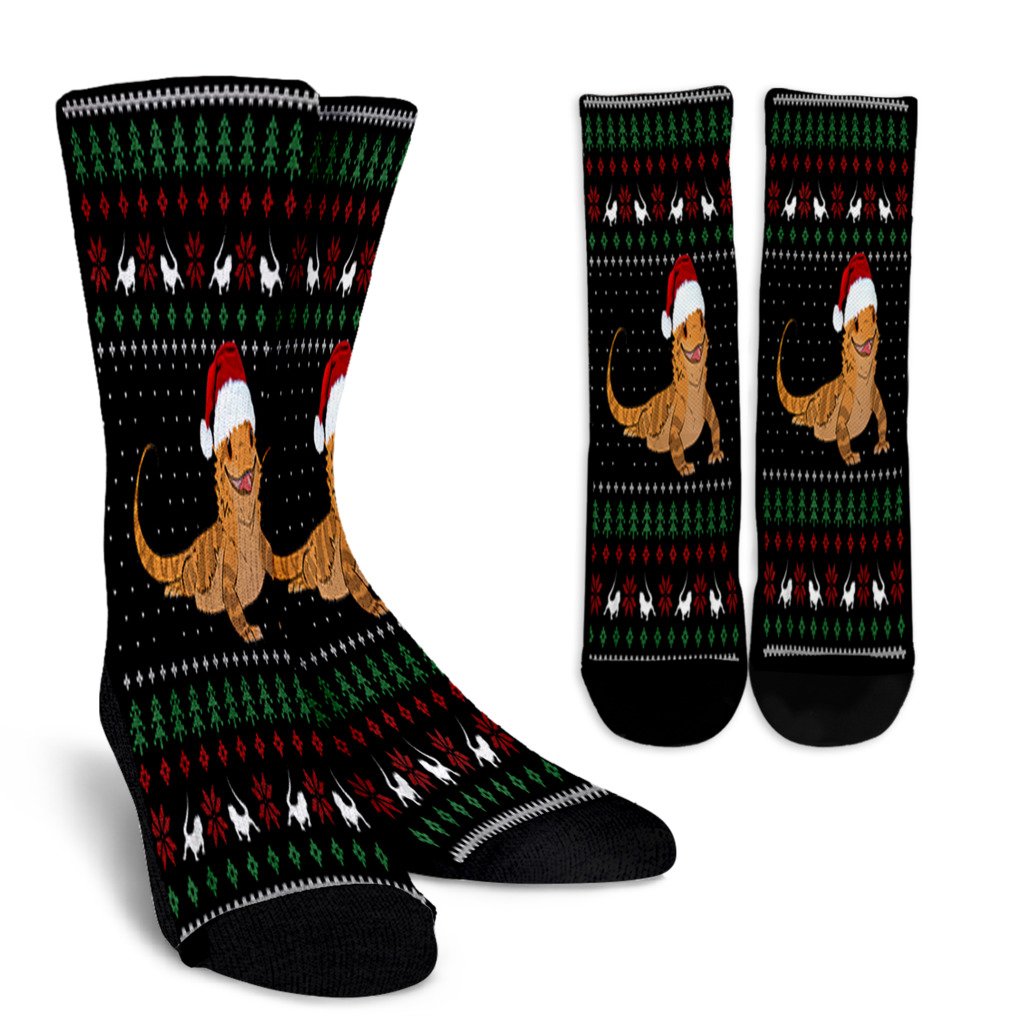 Bearded Dragon Ugly Christmas Sweater Noel Socks Perfect Christmas Gift