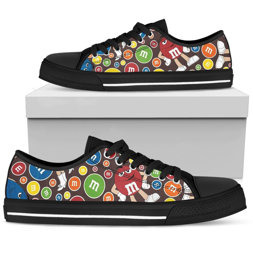 M&M Chocolate Pattern Low Top Shoes