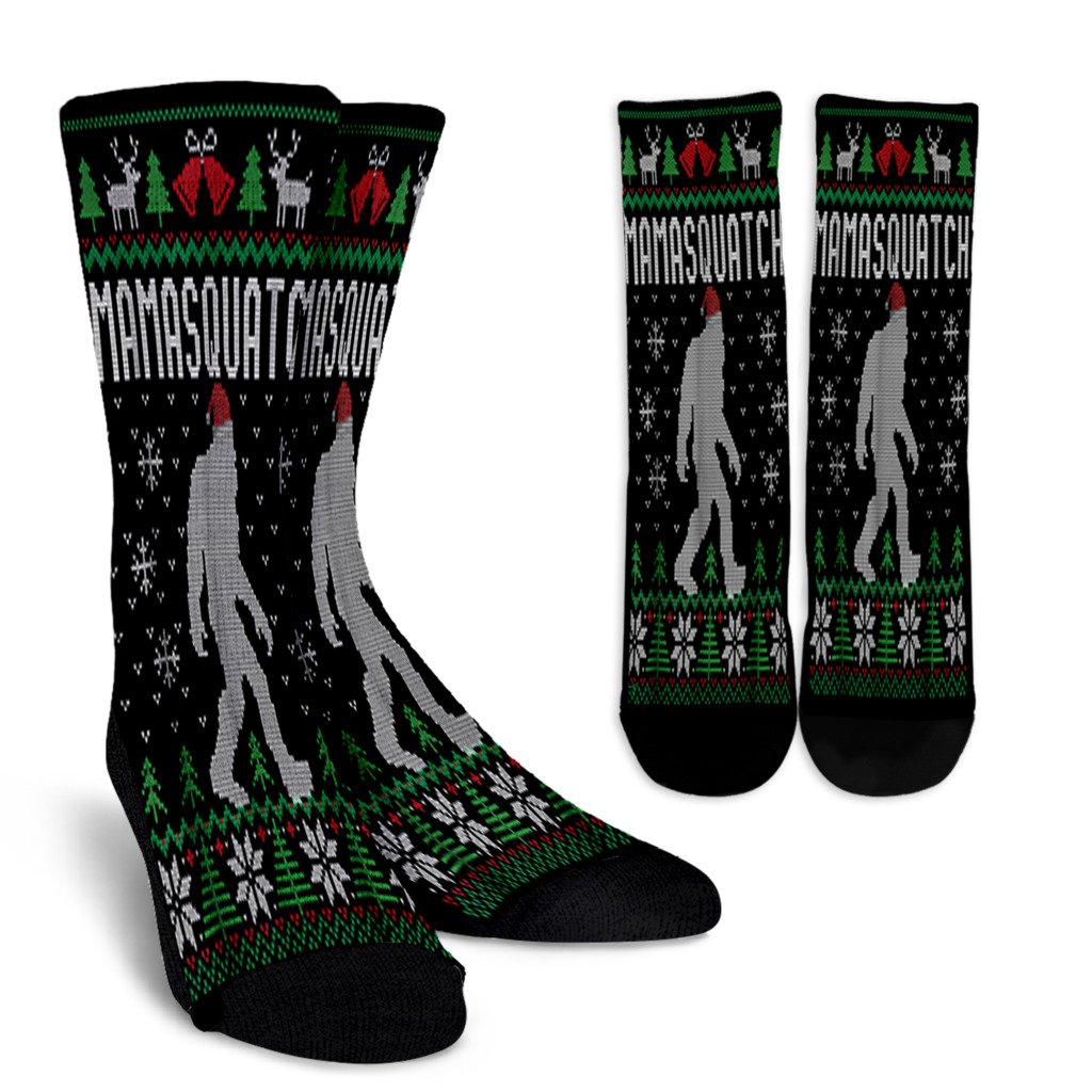 Bigfoot Santa Ugly Christmas Pajamas Mom Noel Socks Perfect Christmas Gift