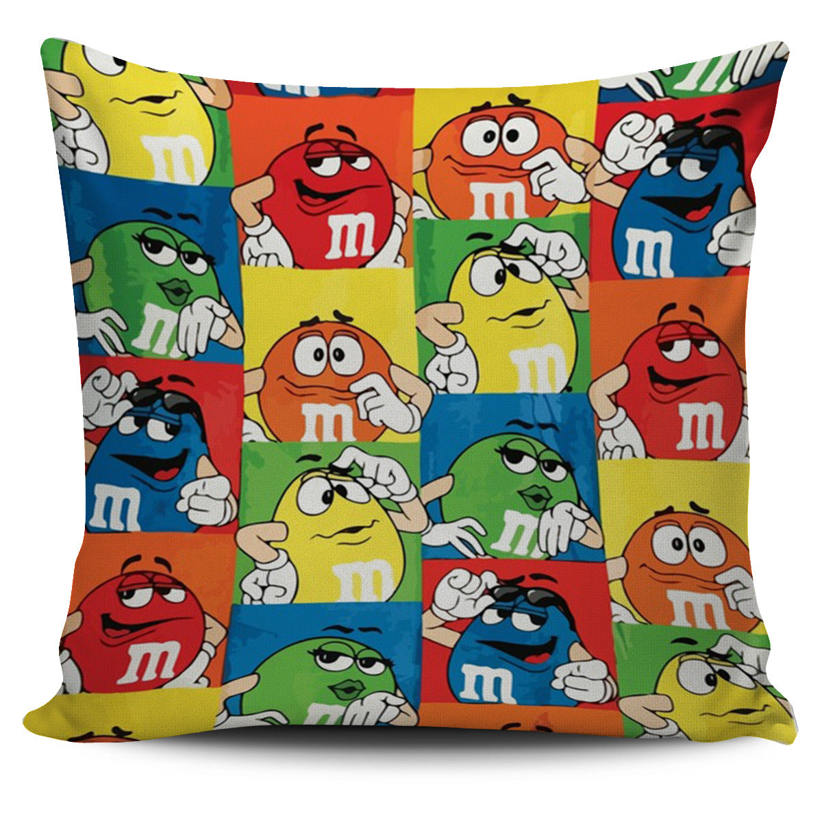 m&m pillow