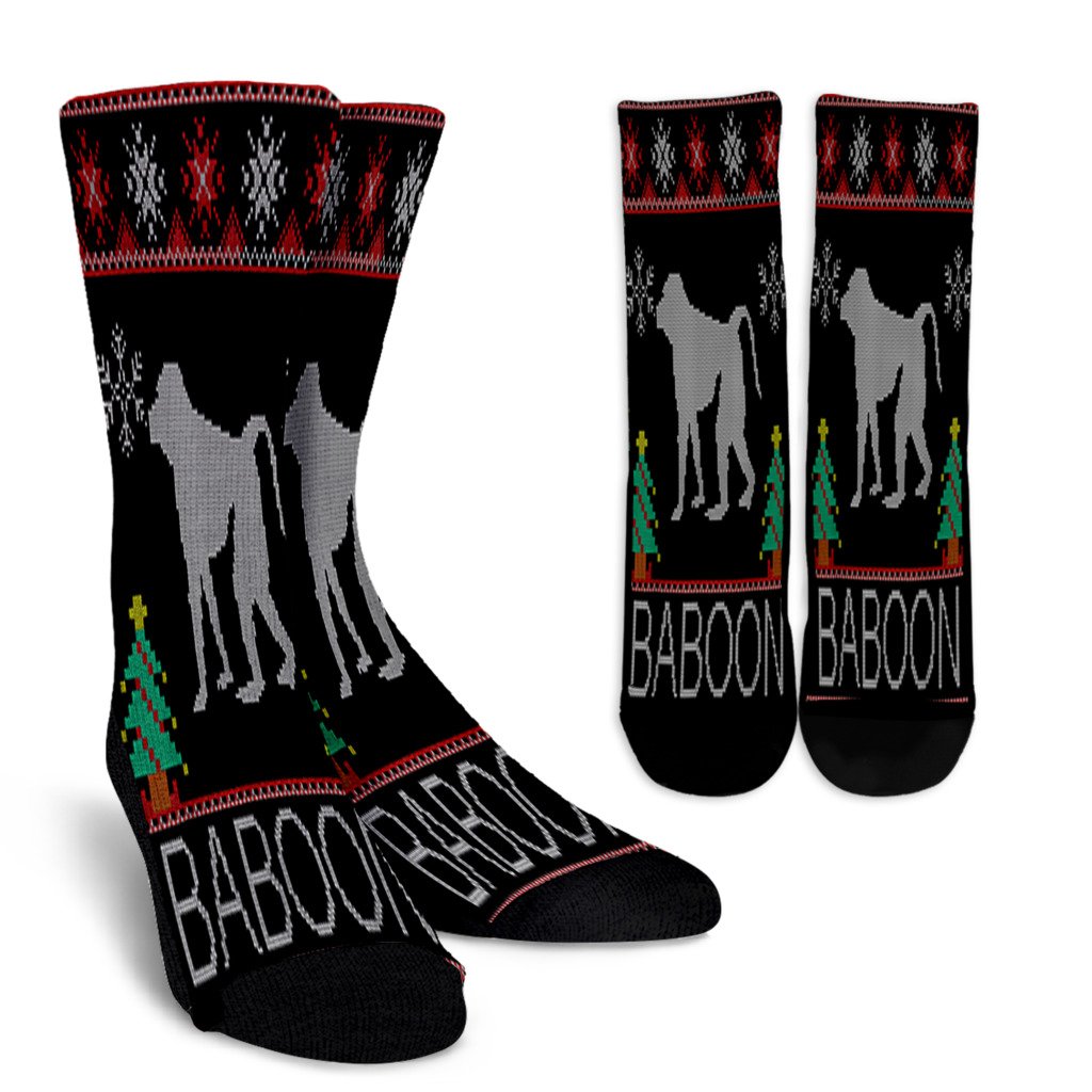 Baboon Christmas Ugly Noel Socks Perfect Christmas Gift