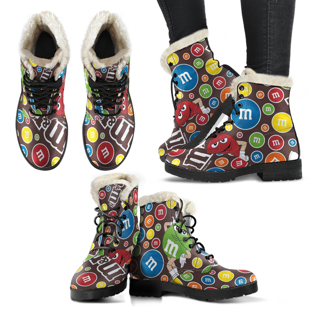 M&M Chocolate Pattern Fashion Boots
