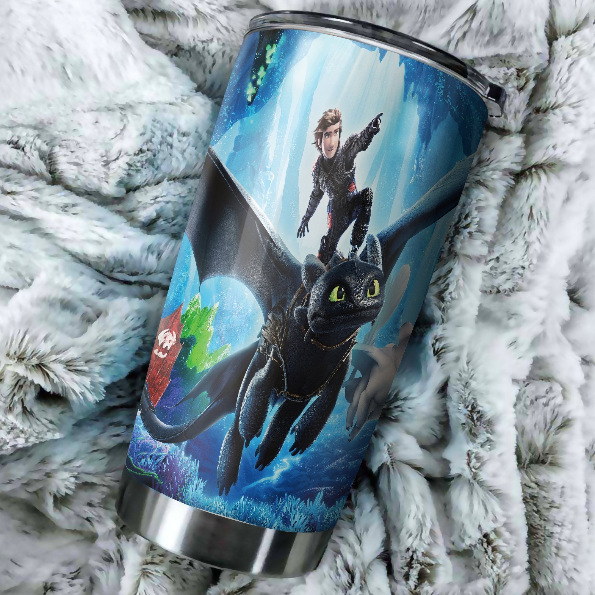 Toothless And Light Fury How To Train Your Dragon New Tumbler Perfect Birthday Best Gift Stainless Traveling Mugs 2021