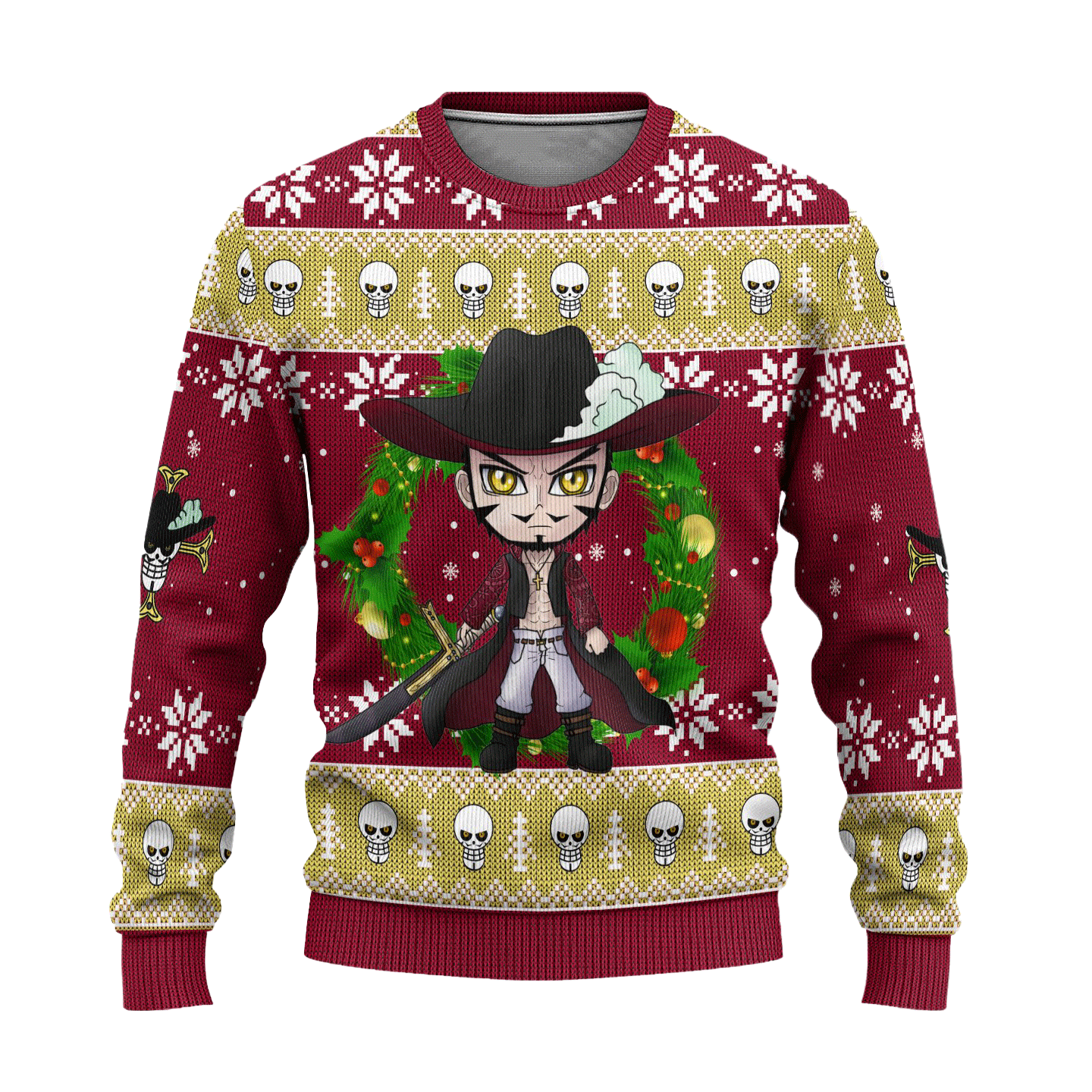 Dracule Mihawk One Piece Anime Ugly Christmas Sweater Xmas Gift