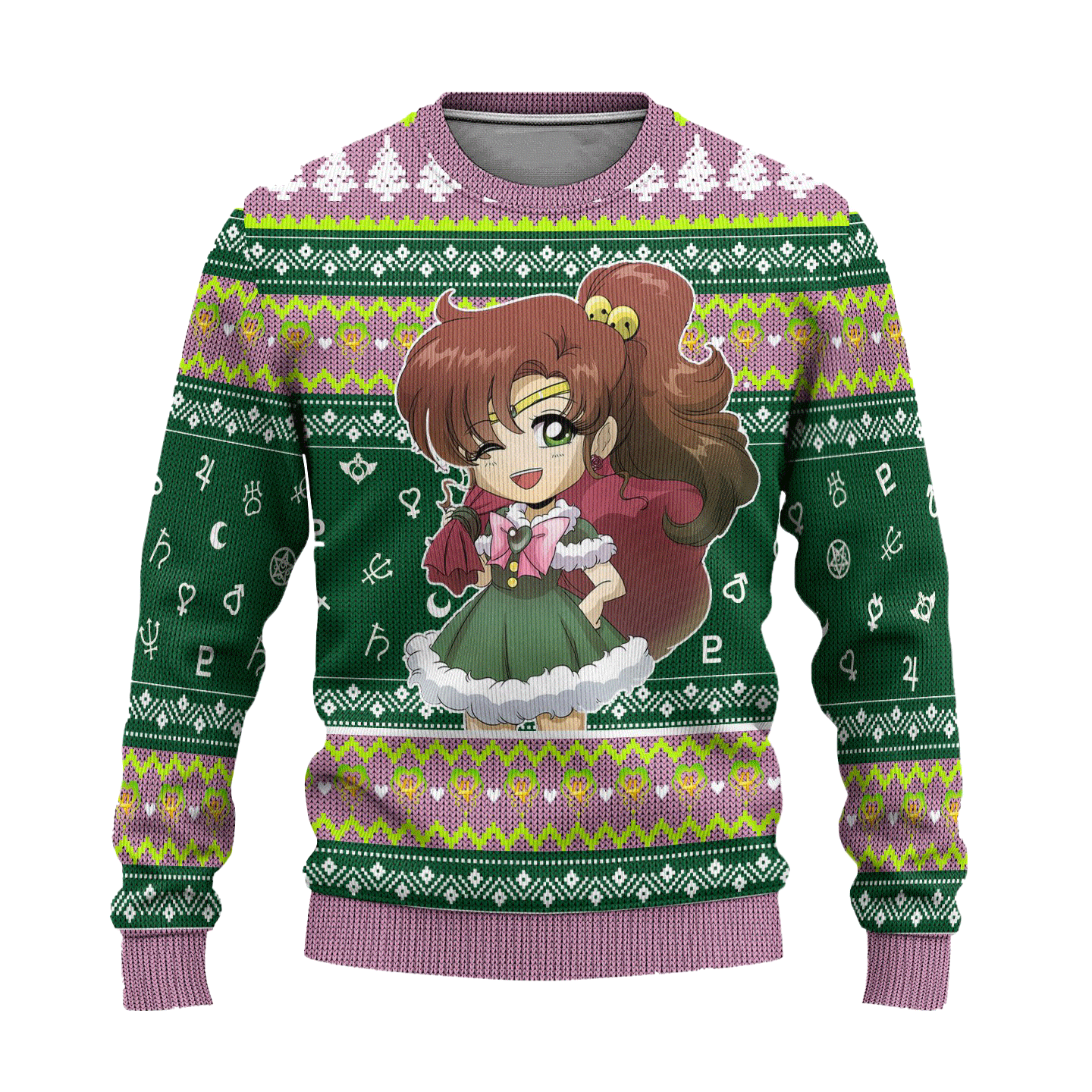 Sailor Jupiter Ugly Christmas Sweater Sailor Moon Anime Xmas Gift
