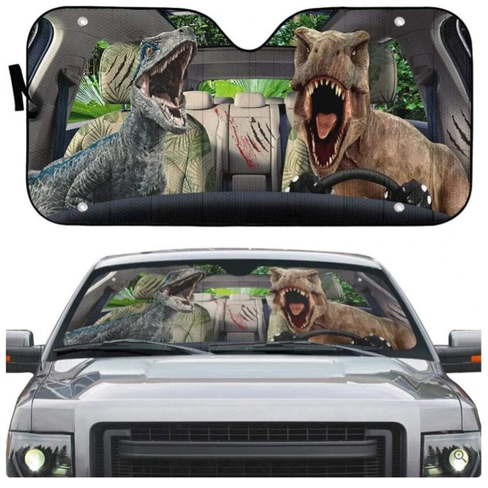 Dinosaur Custom Car Auto Sun Shades Windshield Accessories Decor Gift