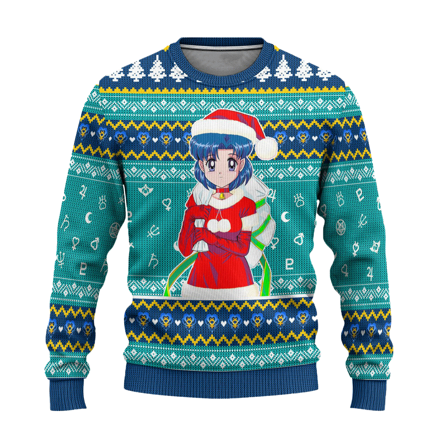 Sailor Mercury Ugly Christmas Sweater Sailor Moon Anime Xmas Gift
