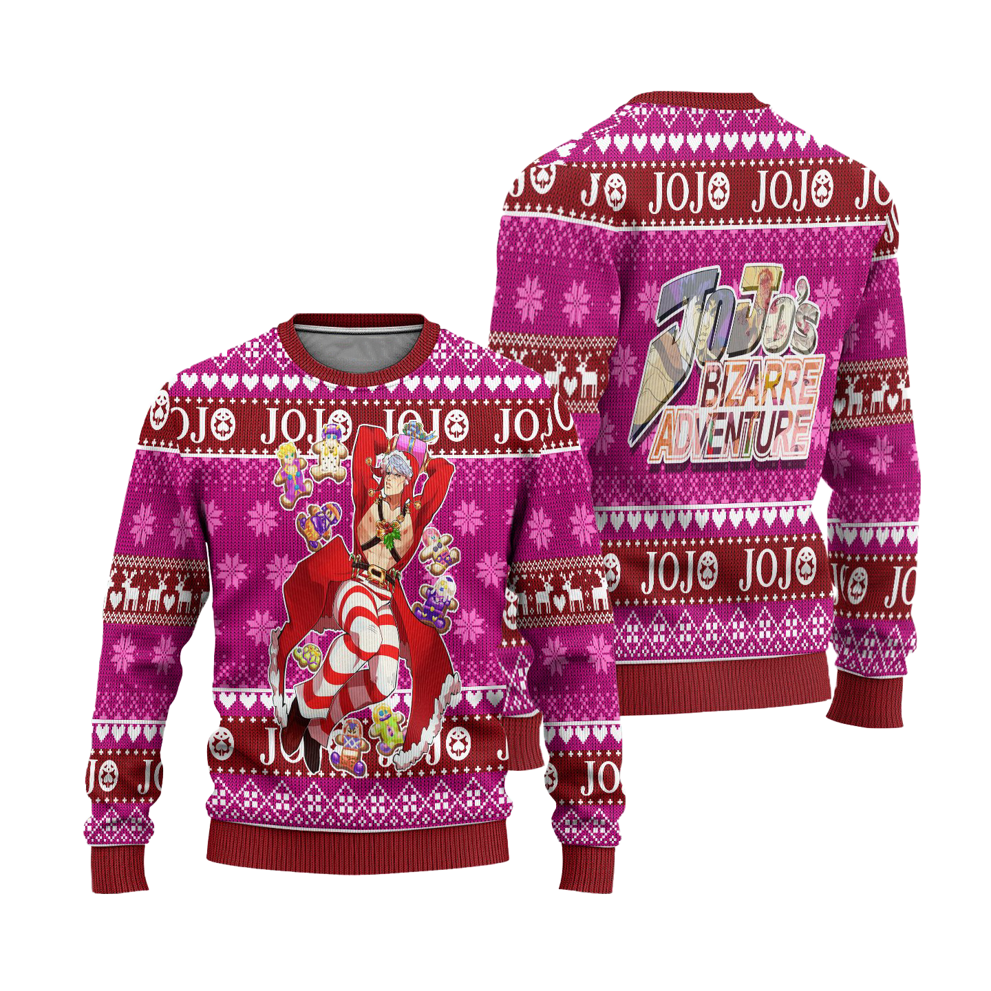 Jonathan Joestar Anime Ugly Christmas Sweater Custom JoJos Bizarre Adventure Xmas Gift