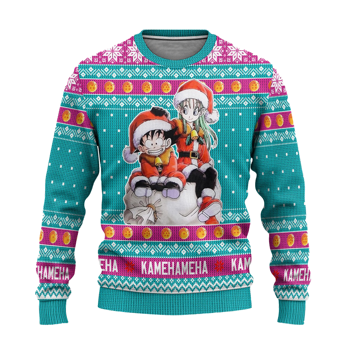Goku x Bulma Dragon Ball Anime Ugly Christmas Sweater Xmas Gift