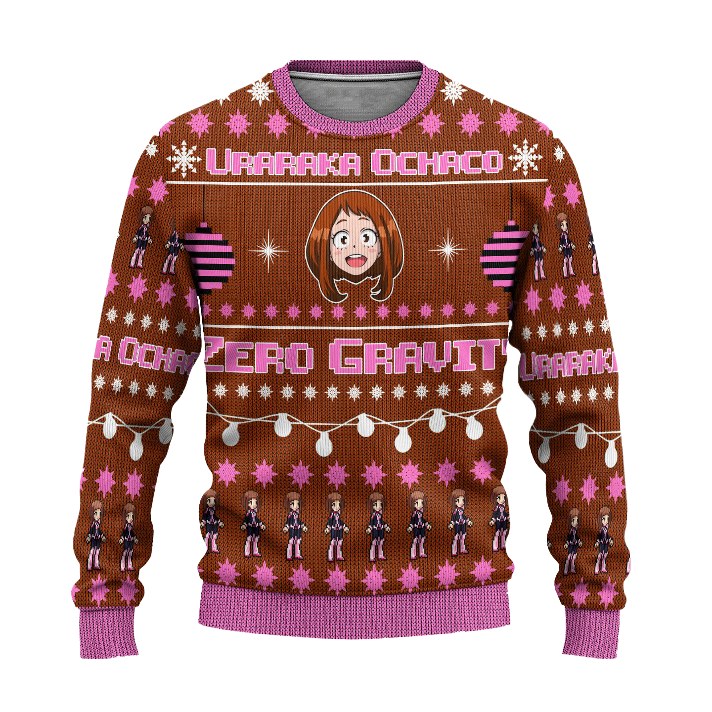 Ochaco Uraraka Anime Ugly Christmas Sweater Custom My Hero Academia Xmas Gift