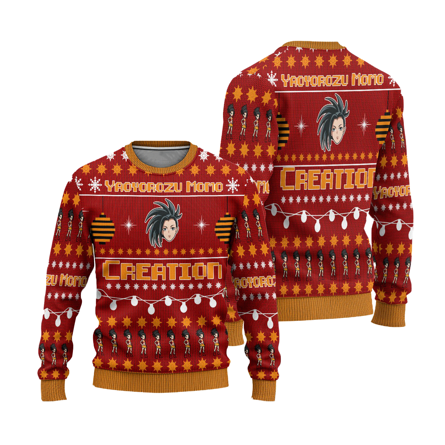 Momo Yaoyorozu Anime Ugly Christmas Sweater Custom My Hero Academia Xmas Gift