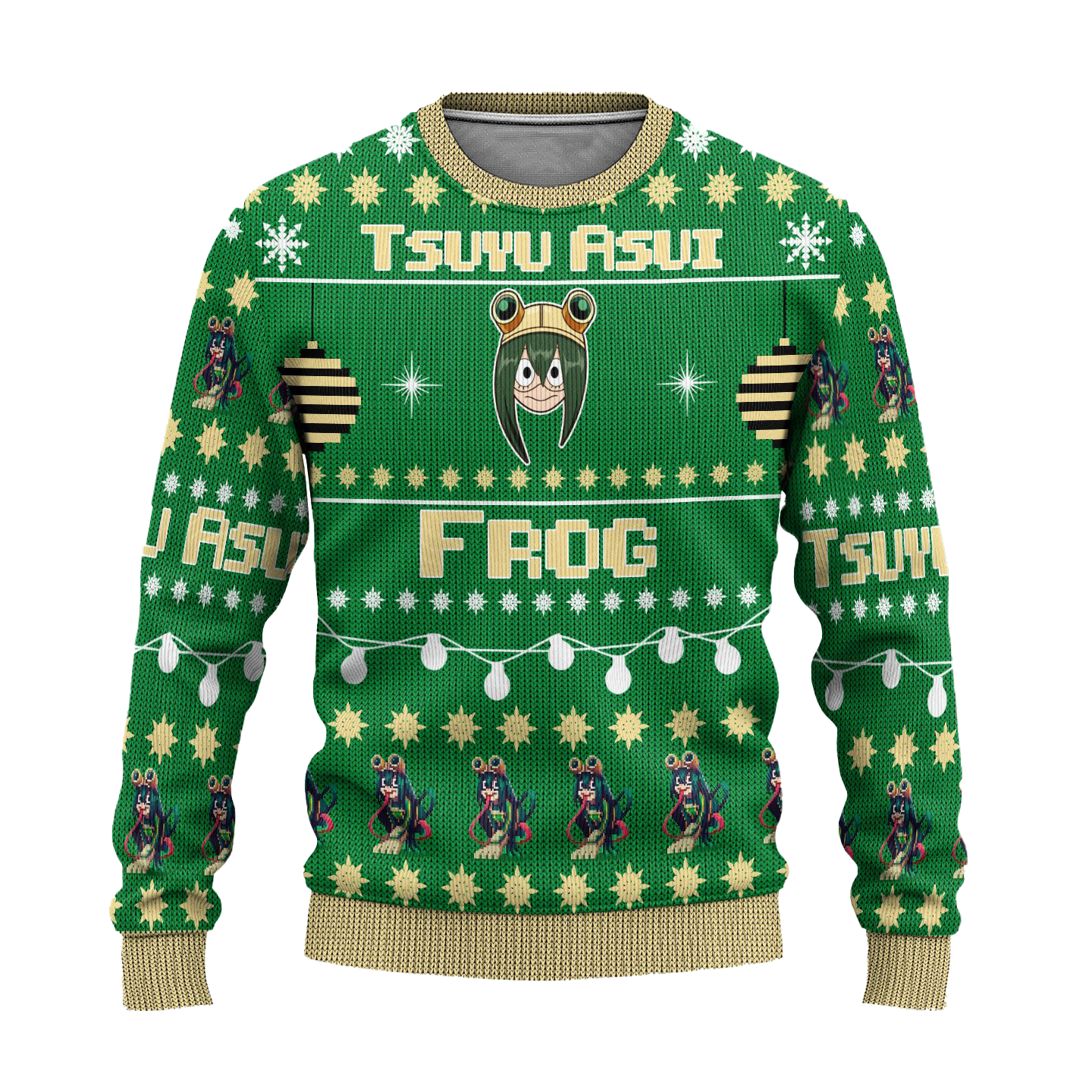 Tsuyu Asui Anime Ugly Christmas Sweater Custom My Hero Academia Xmas Gift