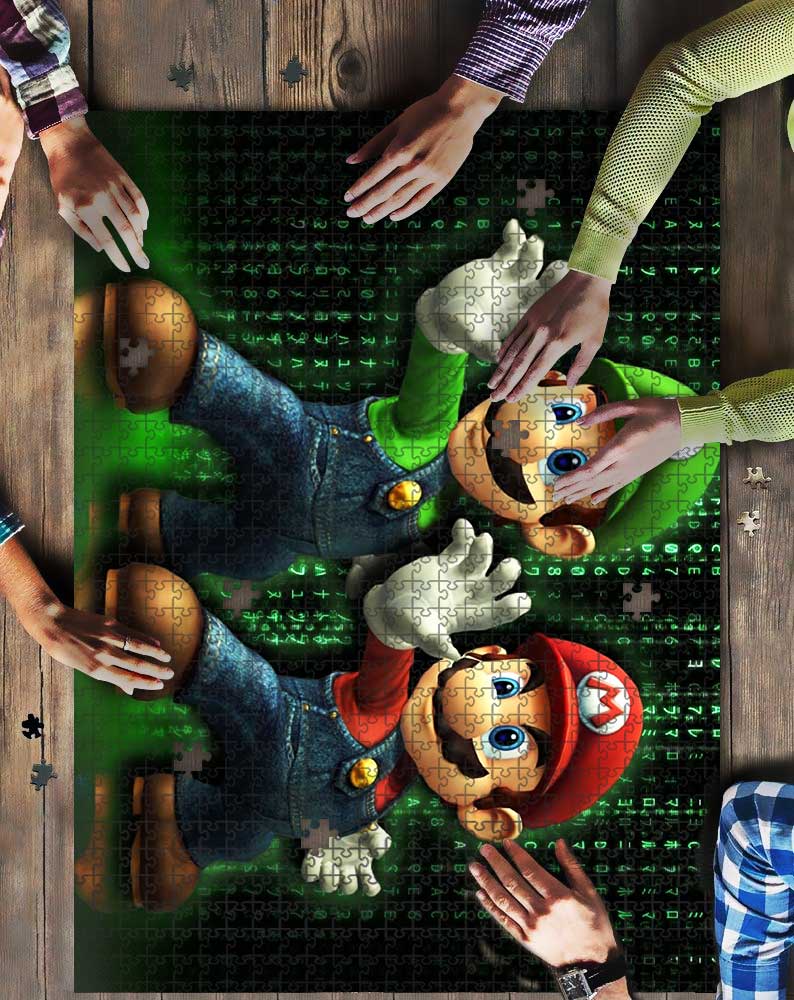 Mario And Luigi Matrix Mock Puzzle
