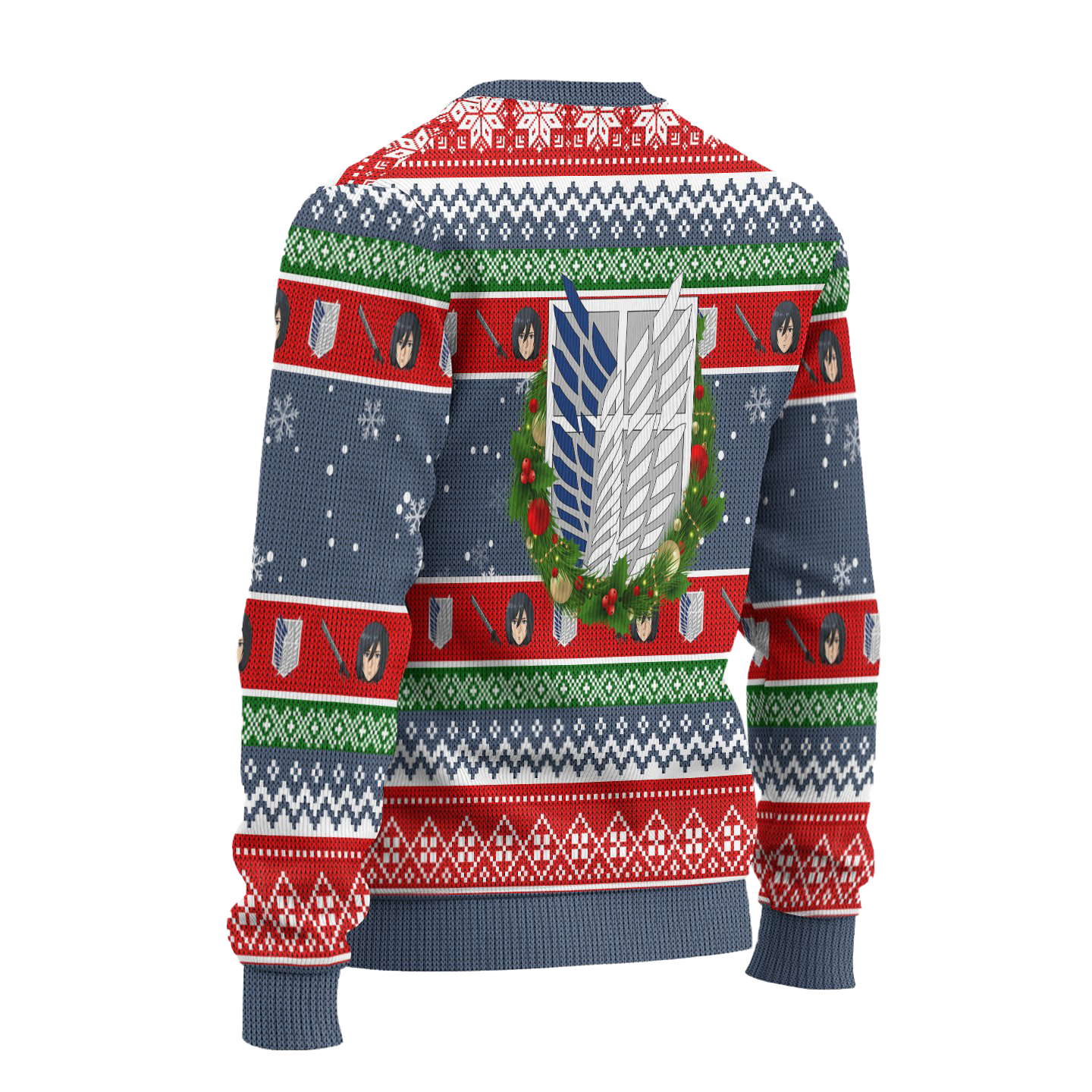 Mikasa Ackerman Attack on Titan Anime Ugly Christmas Sweater Xmas Gift