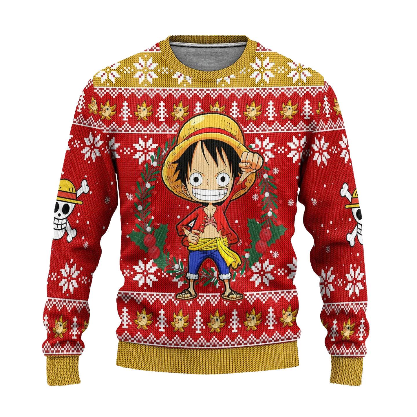 Monkey D Luffy One Piece Anime Ugly Christmas Sweater Xmas Gift