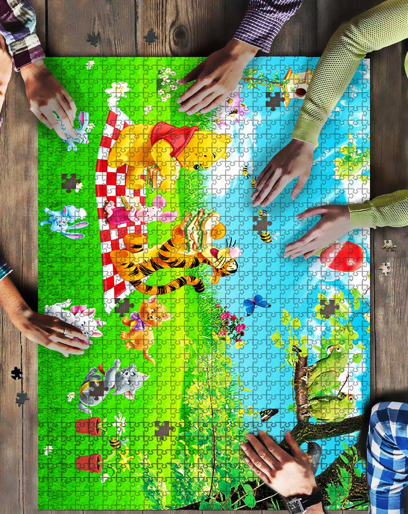 Winnie The Pooh In Forest Mock Puzzle