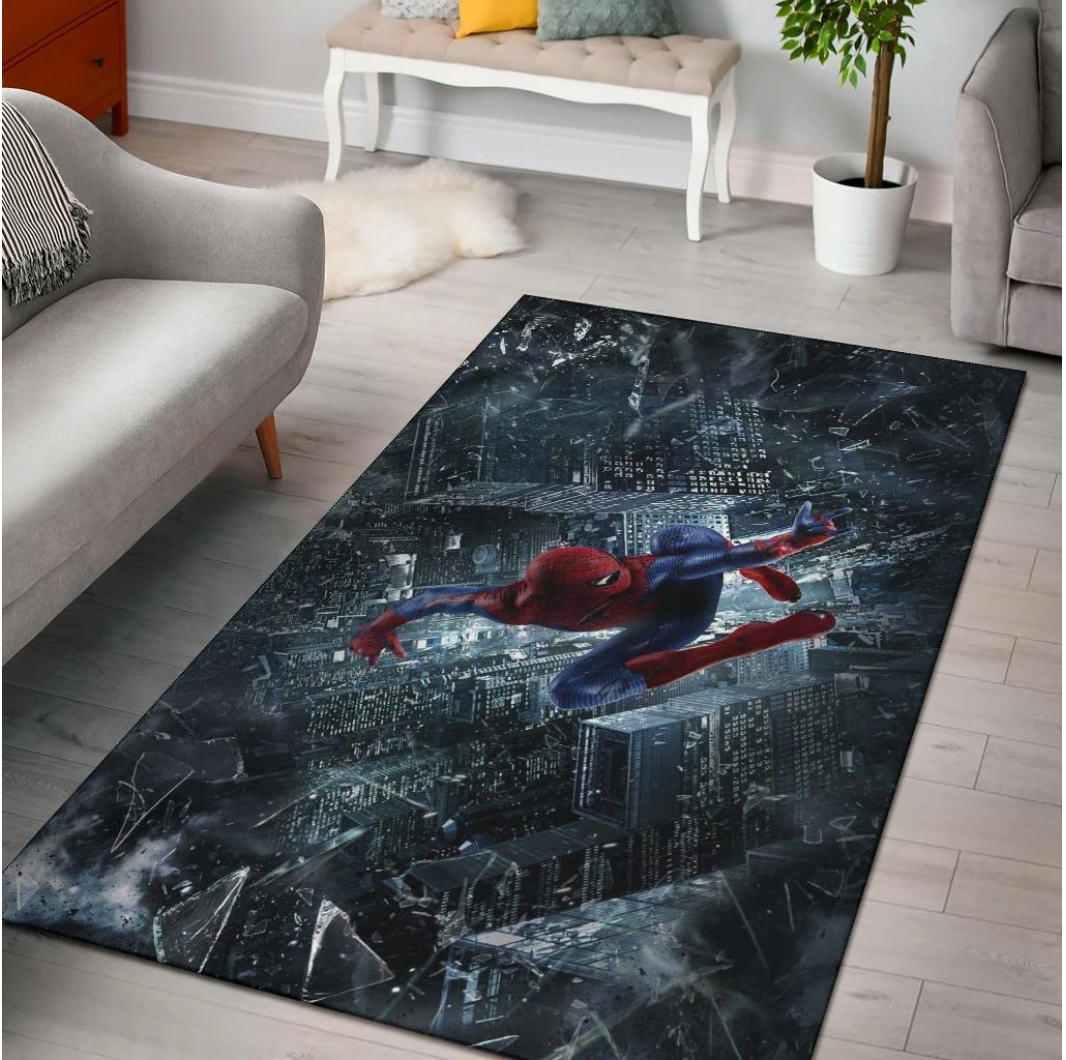 Spiderman Hd Carp6Et Area Rug Floor Home Room Decor Room Décor