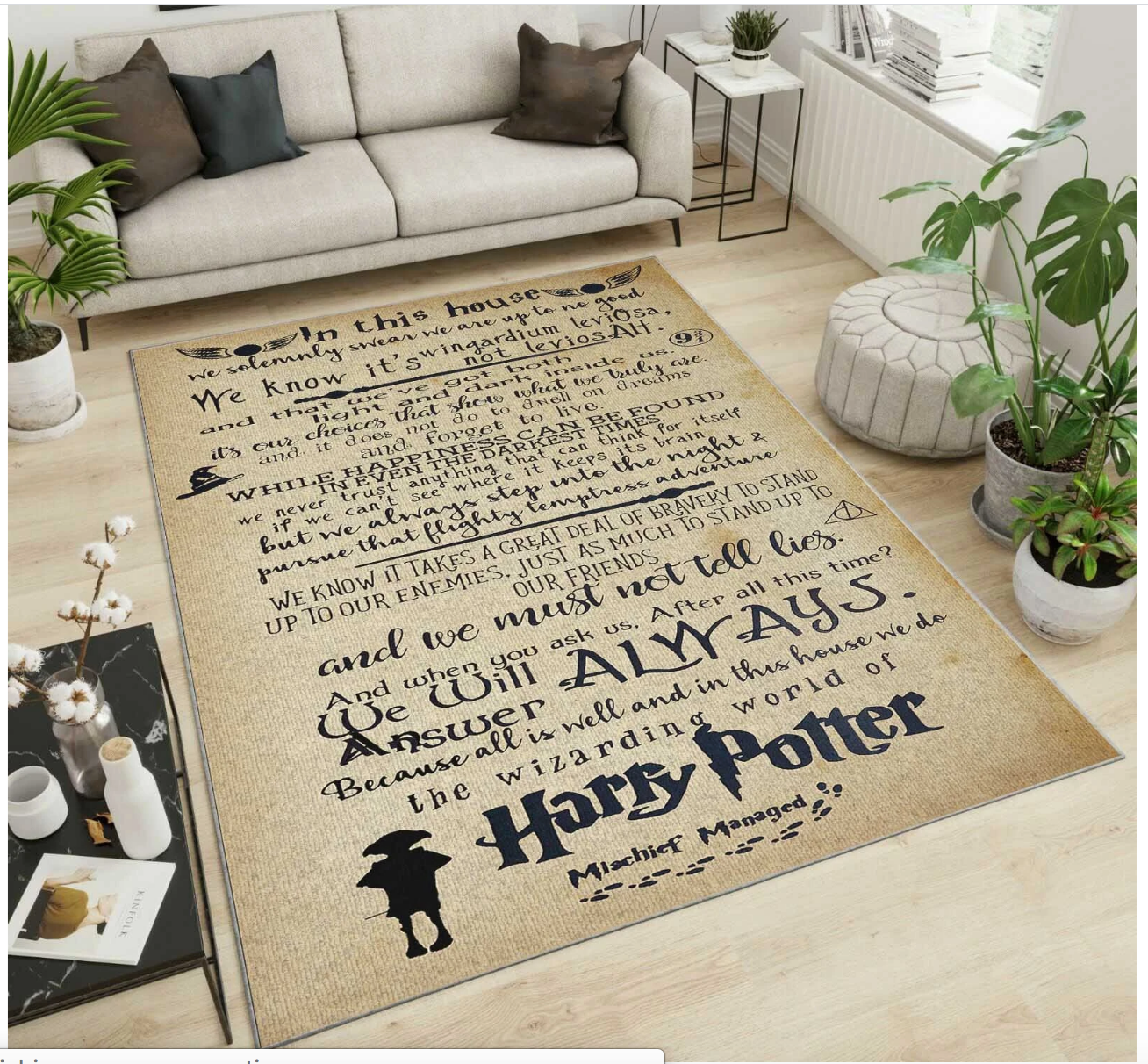 In This House Harry Potter Carpet Area Rug Floor Home Room Decor Room Décor