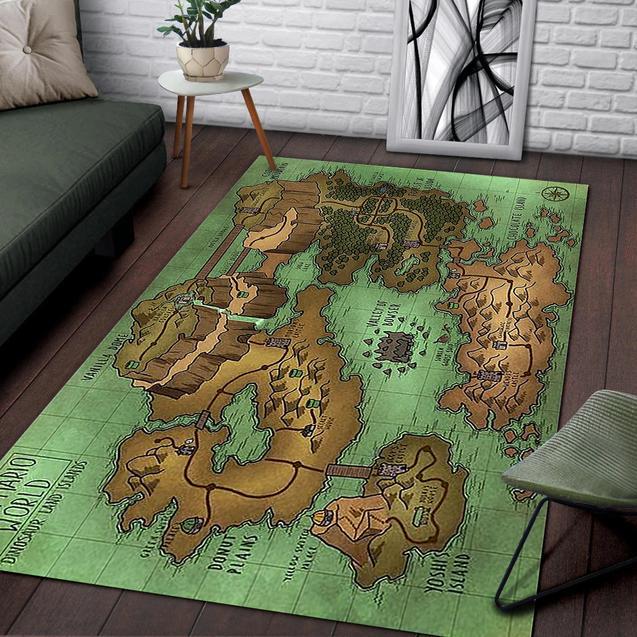 A Map Of Super Mario World'S Dinosaur Land Home Decor Bedroom Living Room Decor