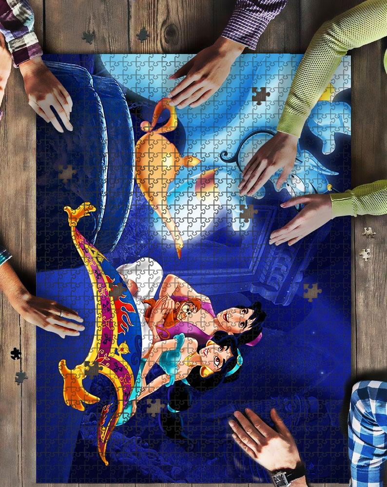 Aladdin And Jasmine 2 Jigsaw Mock Puzzle Kid Toys