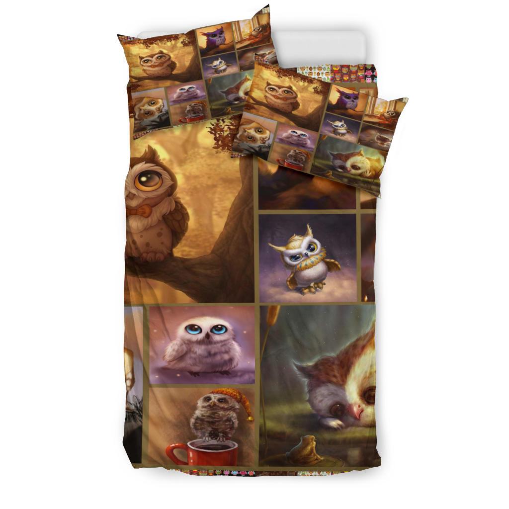Quilt Owl Art Bedding Duvet Cover And Pillowcase Set