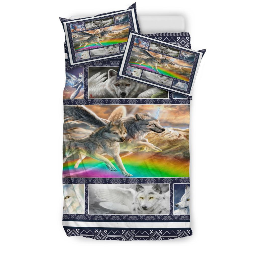 Wolf With Wings Art Bedding Duvet Cover And Pillowcase Set
