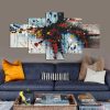 Birth Abstract Painting 1 3D 5 Piece Canvas Art