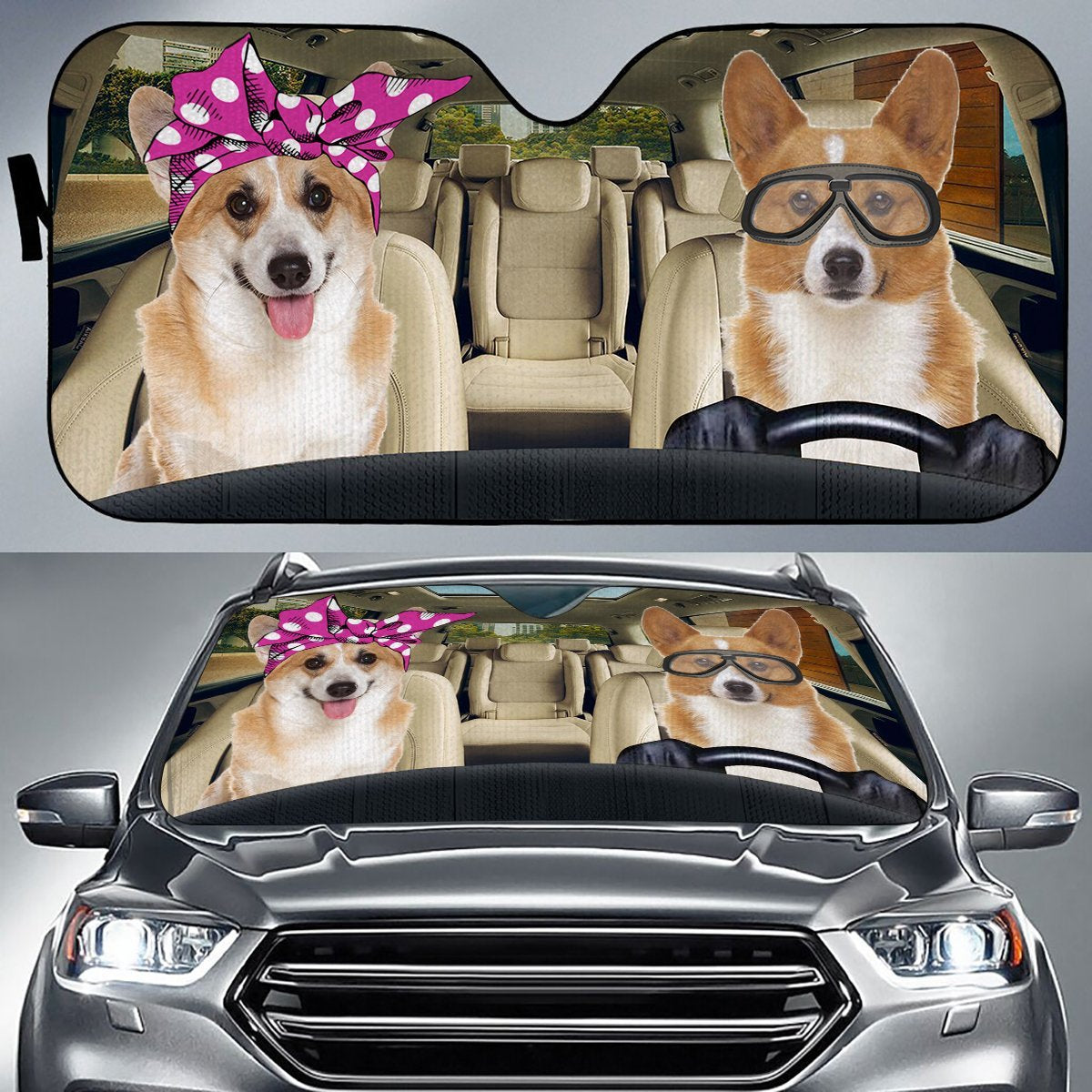 Corgi Driver Auto Sun Shade Gift Ideas 2022 - 99shirt