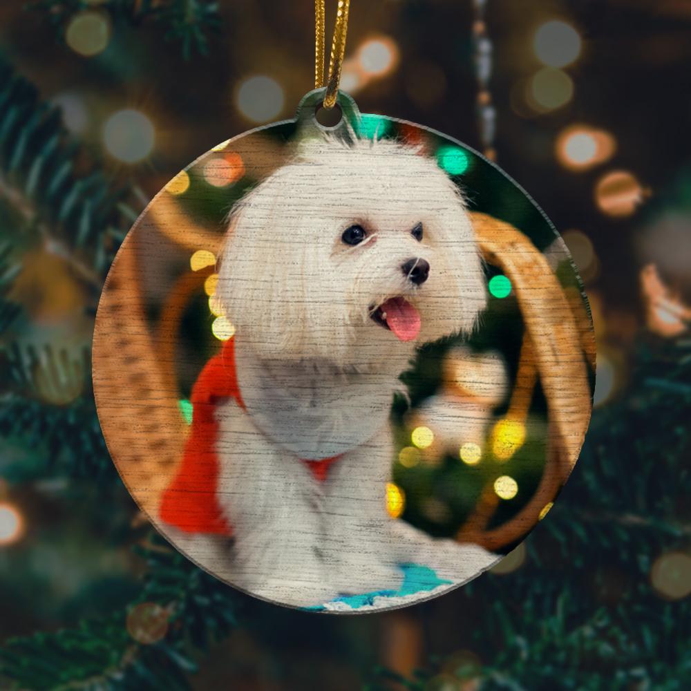 Cute Maltese 1 Christmas Ornament 2022 Amazing Decor Ideas