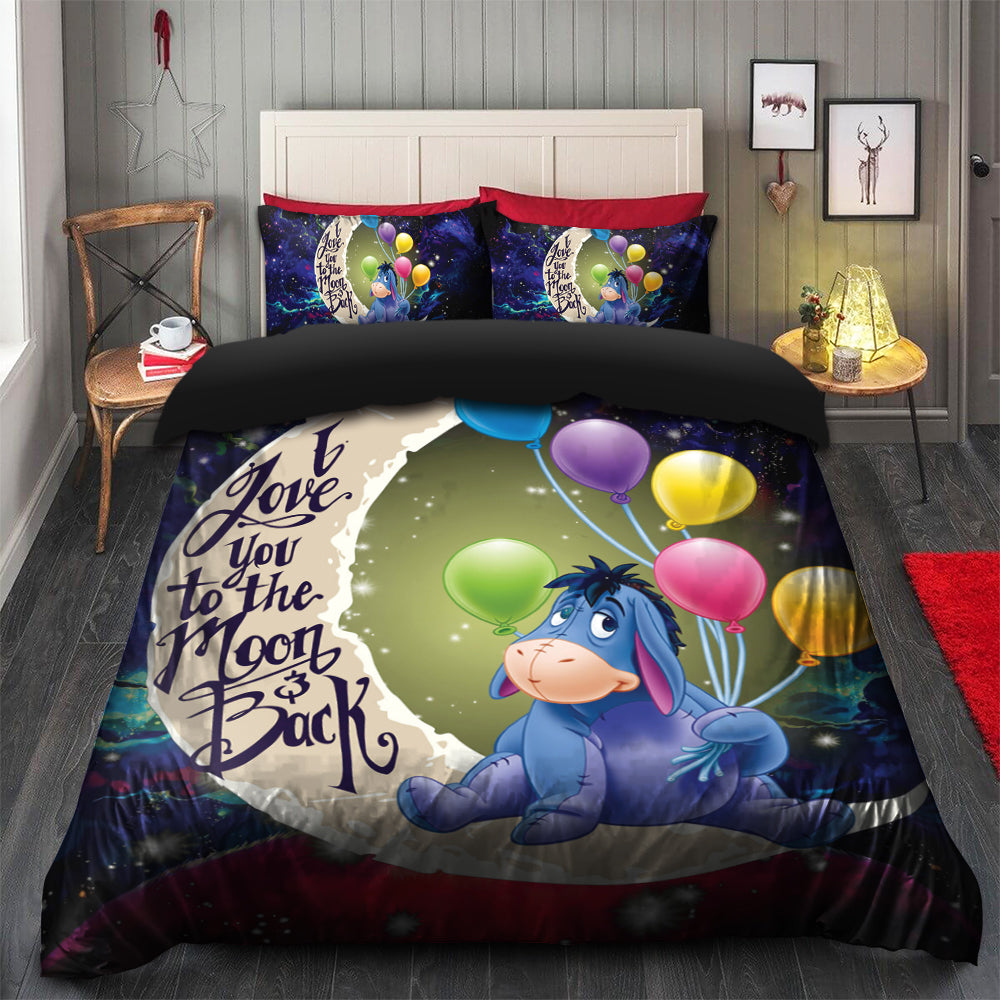 Eeyore Winnie The Pooh Love You To The Moon Galaxy Bedding Set Duvet Cover And 2 Pillowcases