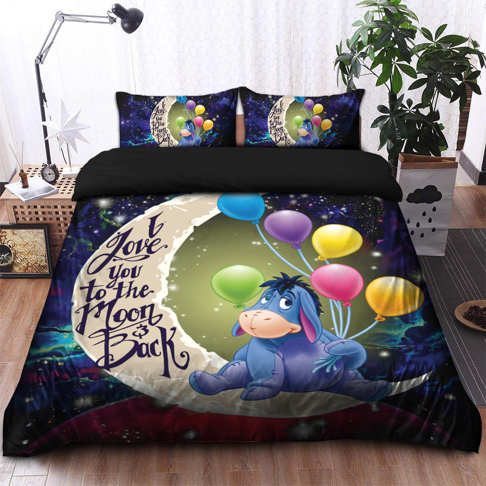 Eeyore Winnie The Pooh Love You To The Moon Galaxy Bedding Set Duvet Cover And 2 Pillowcases
