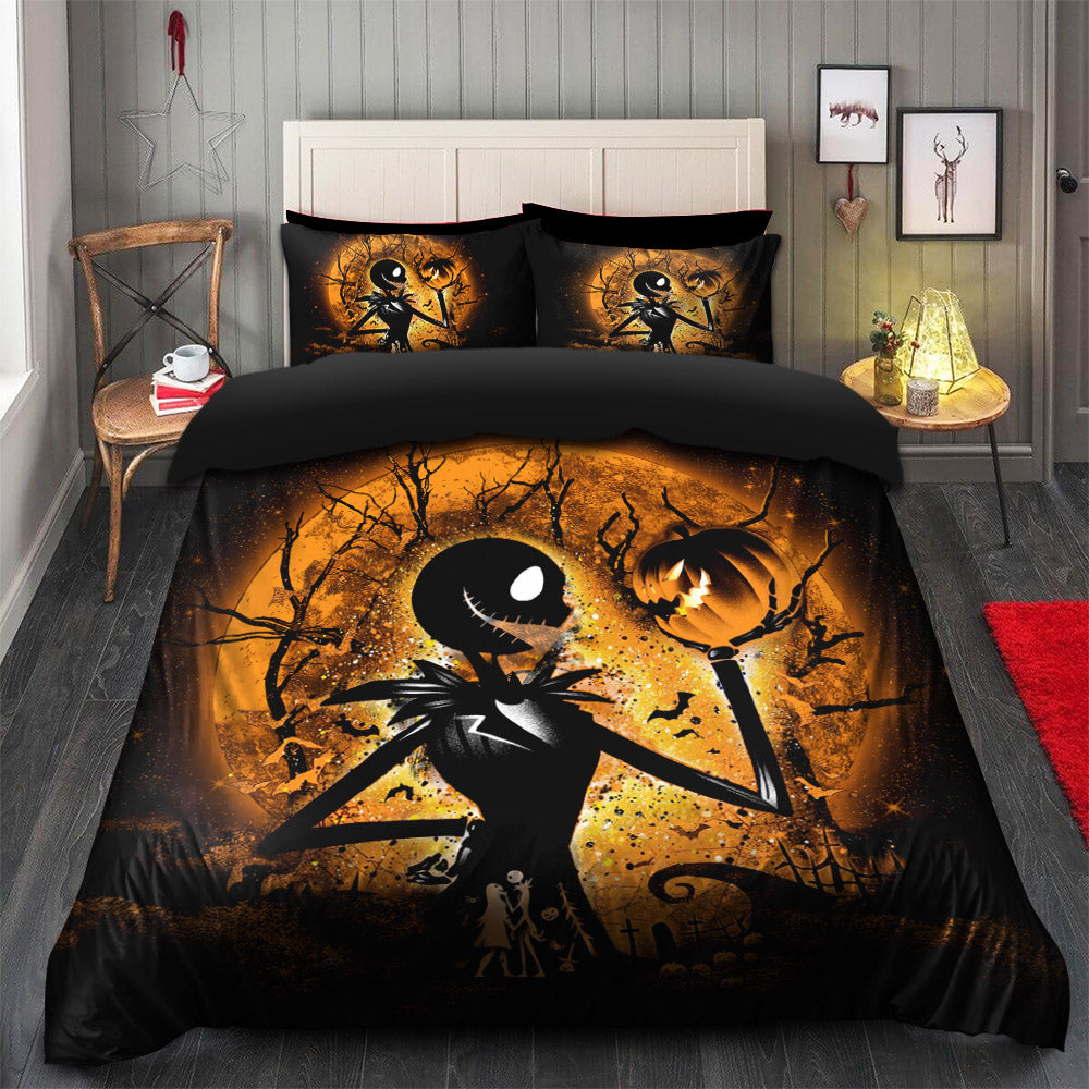 Nightmare Before Christmas Jack Moonlight Bedding Set Duvet Cover And 2 Pillowcases