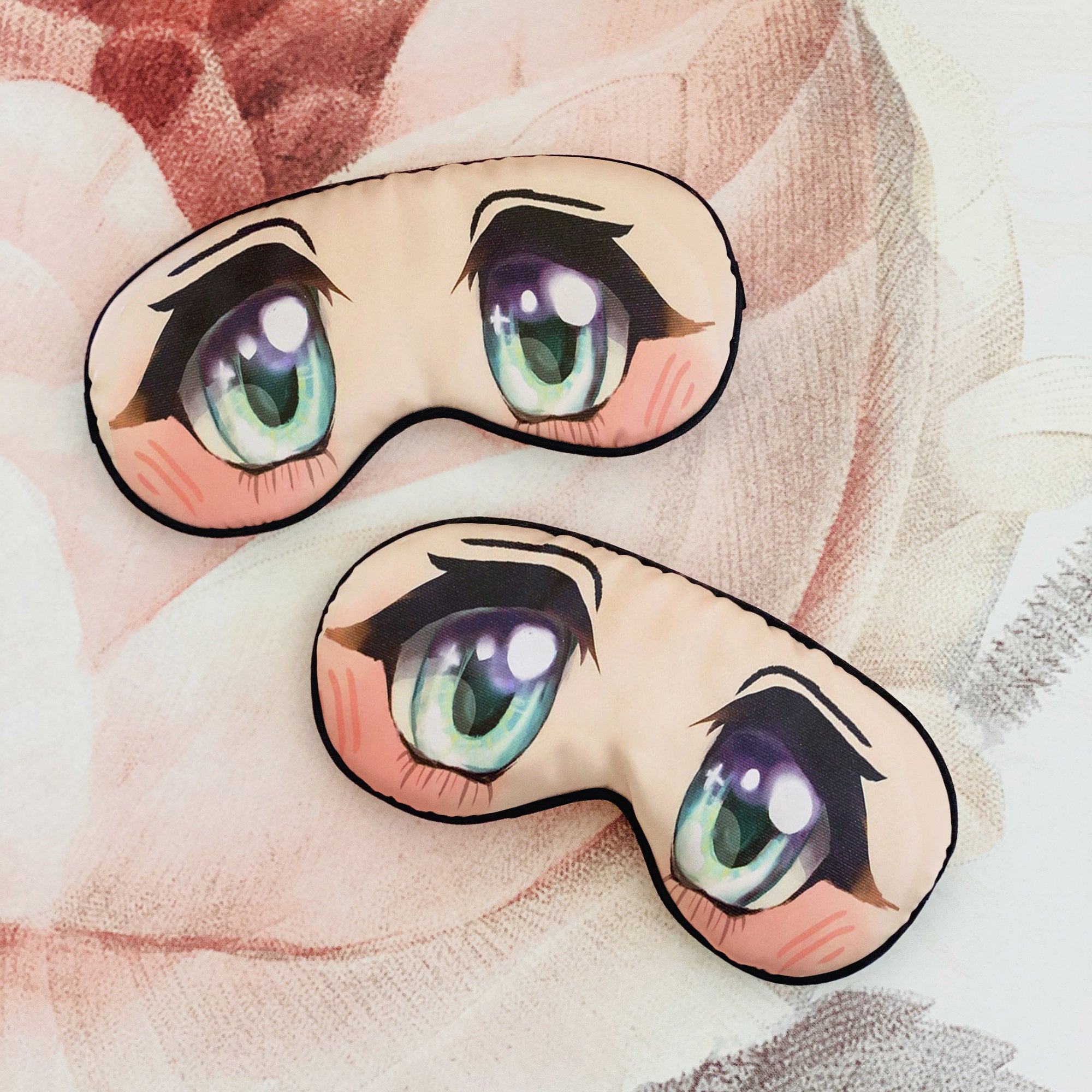 Ahegao Anime Girl Eyes Custom Sleep Mask