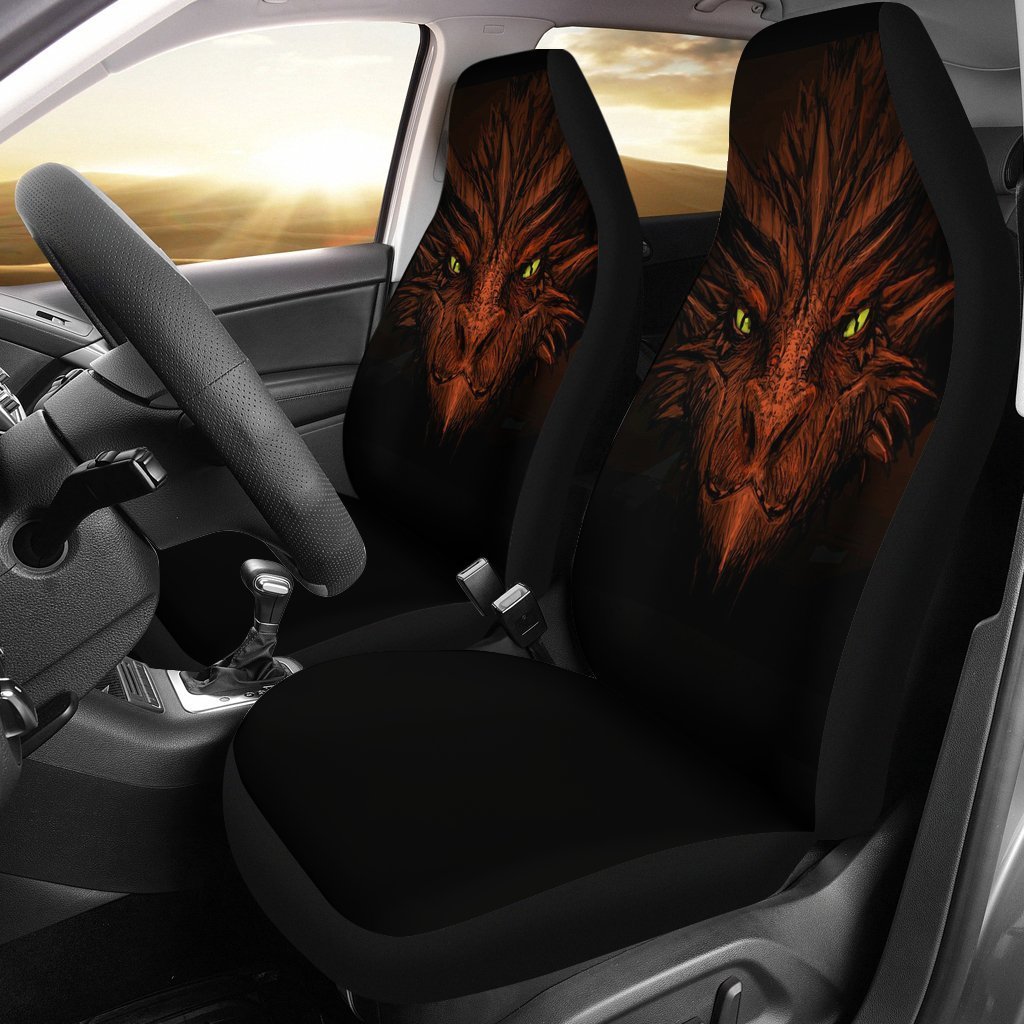 Dragon Red Heads Car Seat Covers