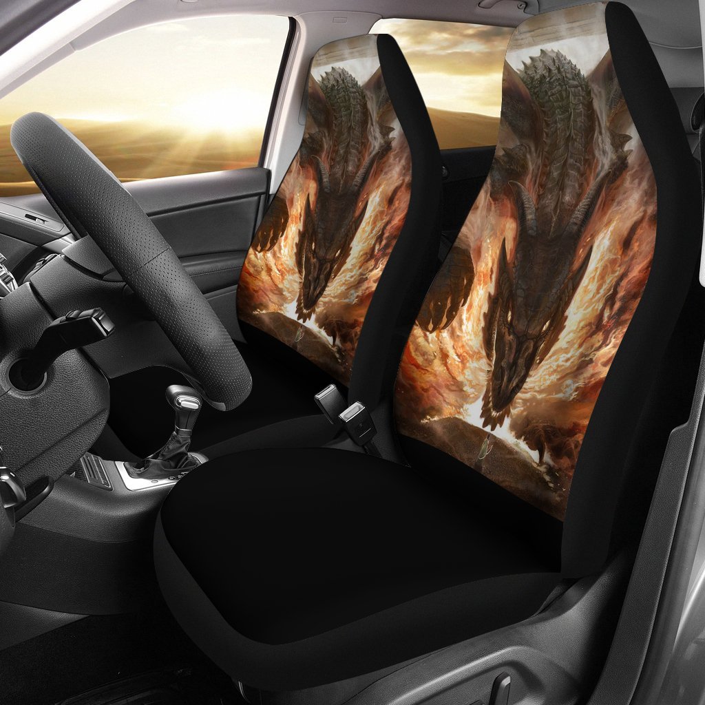 Dragon Vs Lady Car Seat Covers