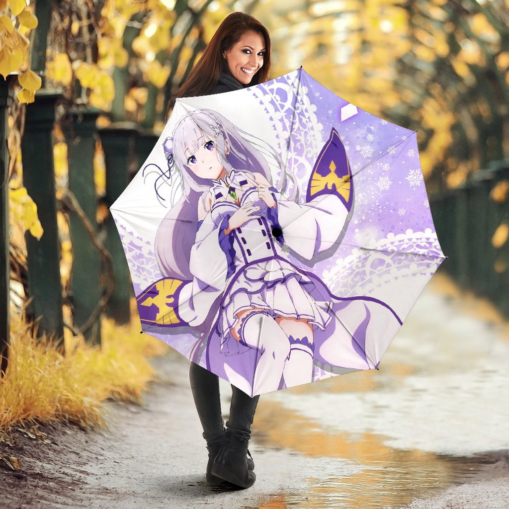 Emilia Anime Girl Re Zero Umbrella