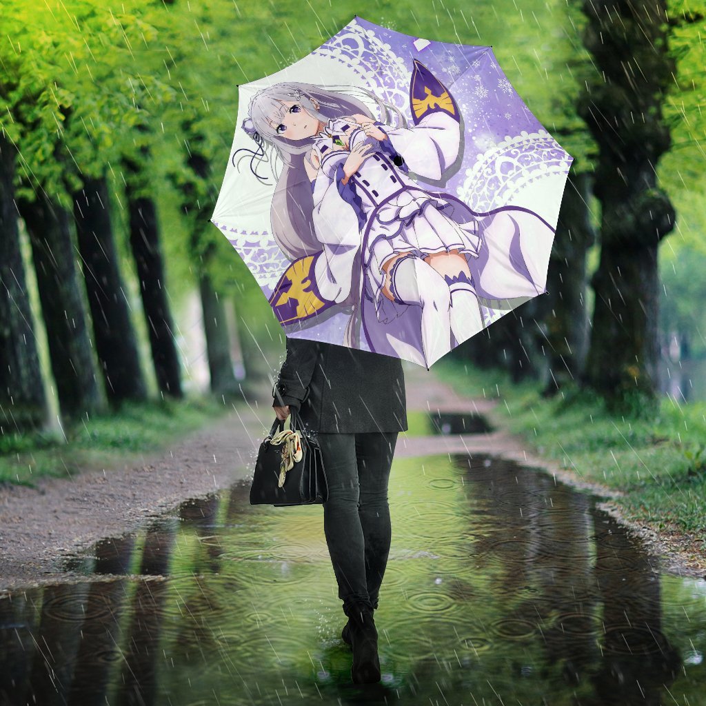 Emilia Anime Girl Re Zero Umbrella