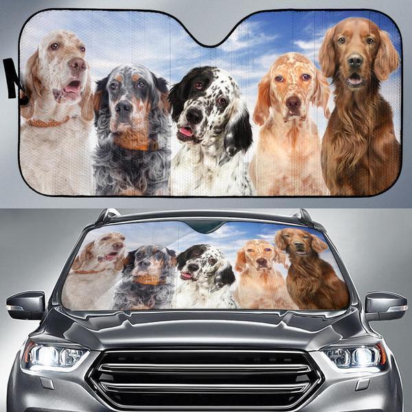 English Setter Car Auto Sun Shade Amazing Best Gift Ideas 2022 - 99shirt