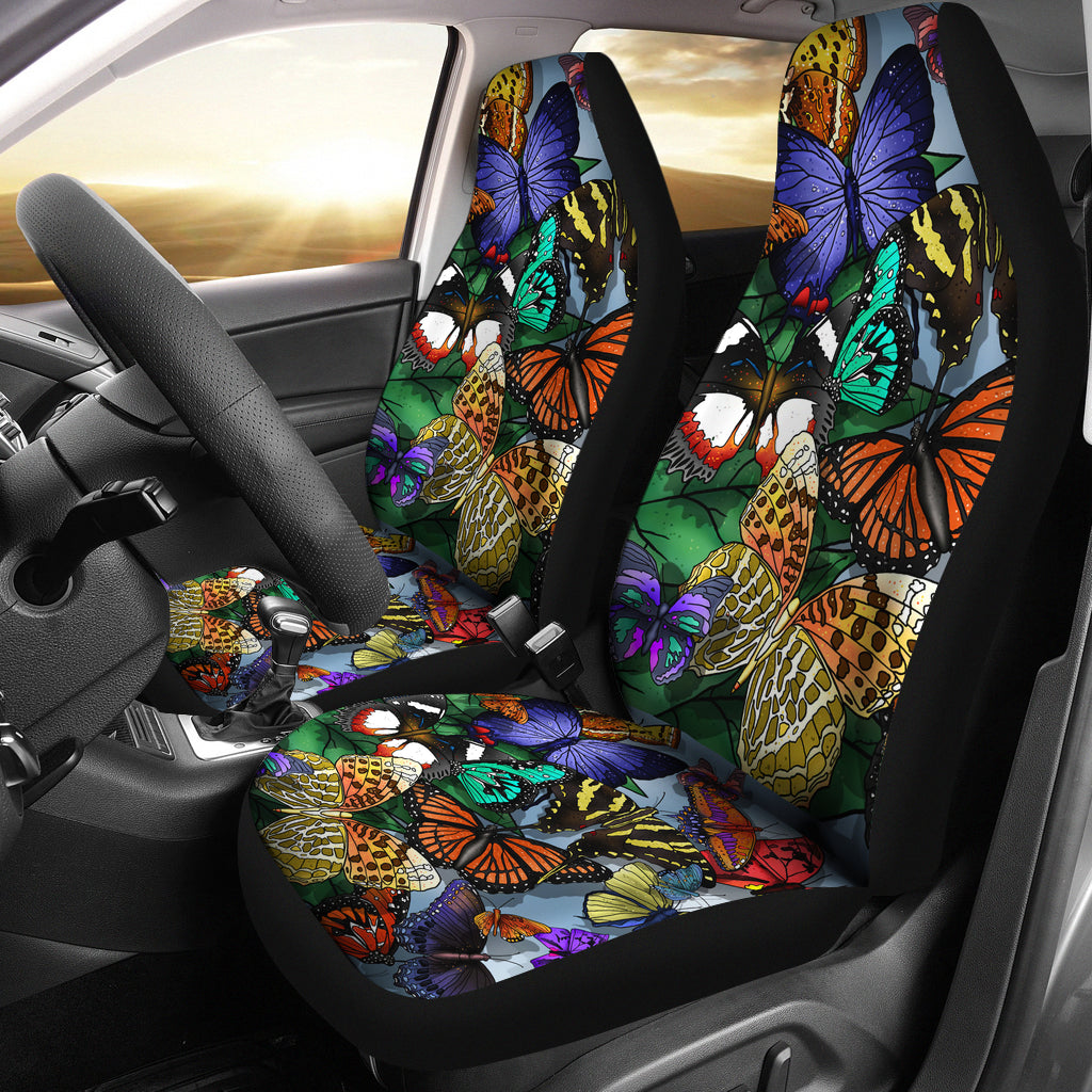 New Colorful Butterfly Art Car Seat Covers