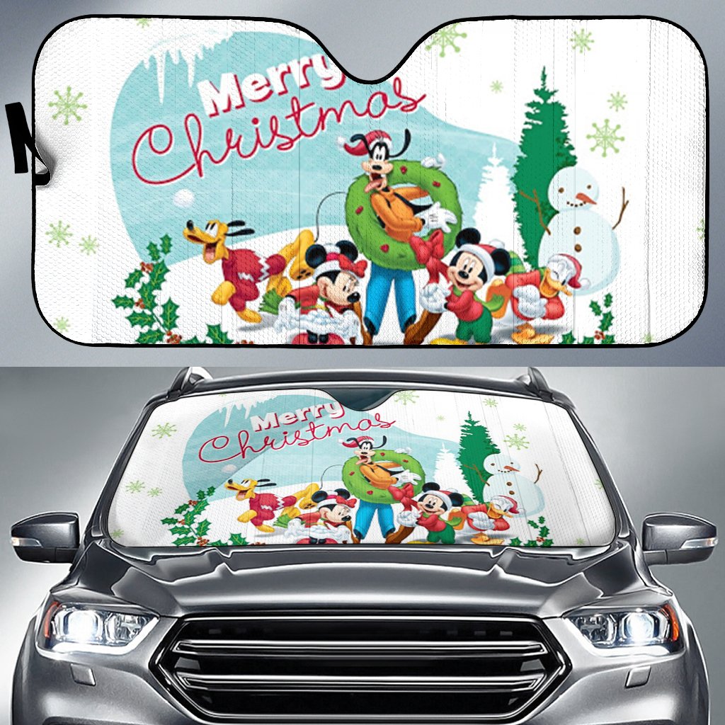 Merry Christmas Mice Minnie Donald Goofy Pluto Sun Shade Gift Ideas ...