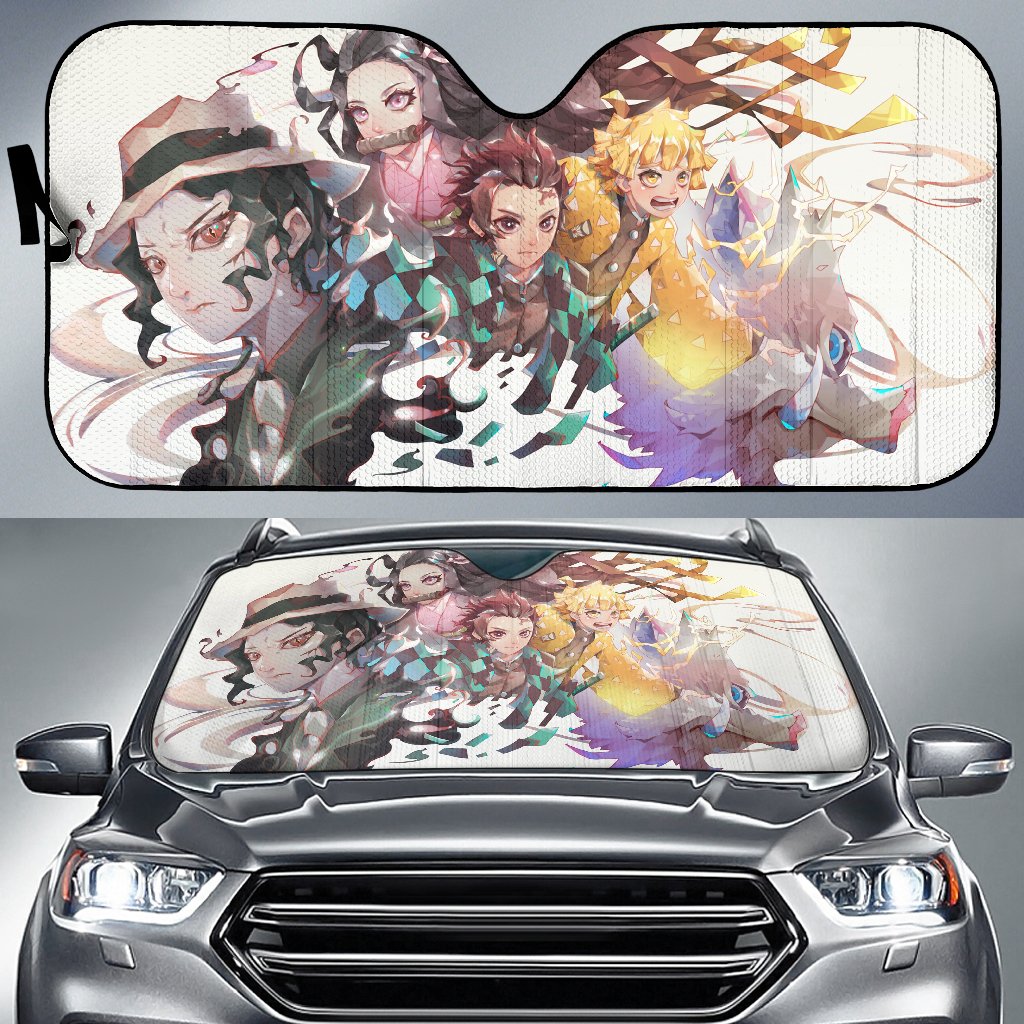 Demon Slayer Art Car Auto Sunshade Anime 2022 Amazing Best Gift Ideas 2022