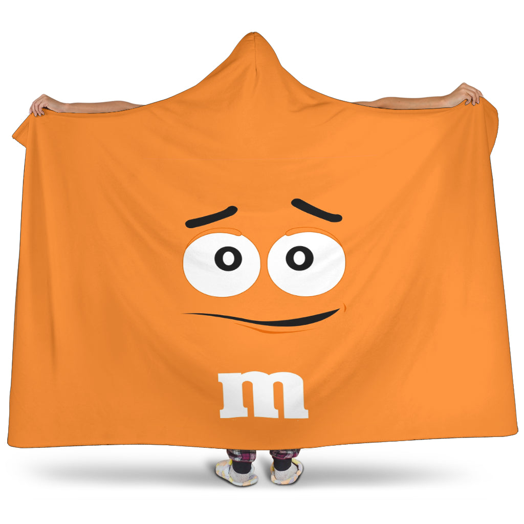 M&M Orange Chocolate Hooded Blanket