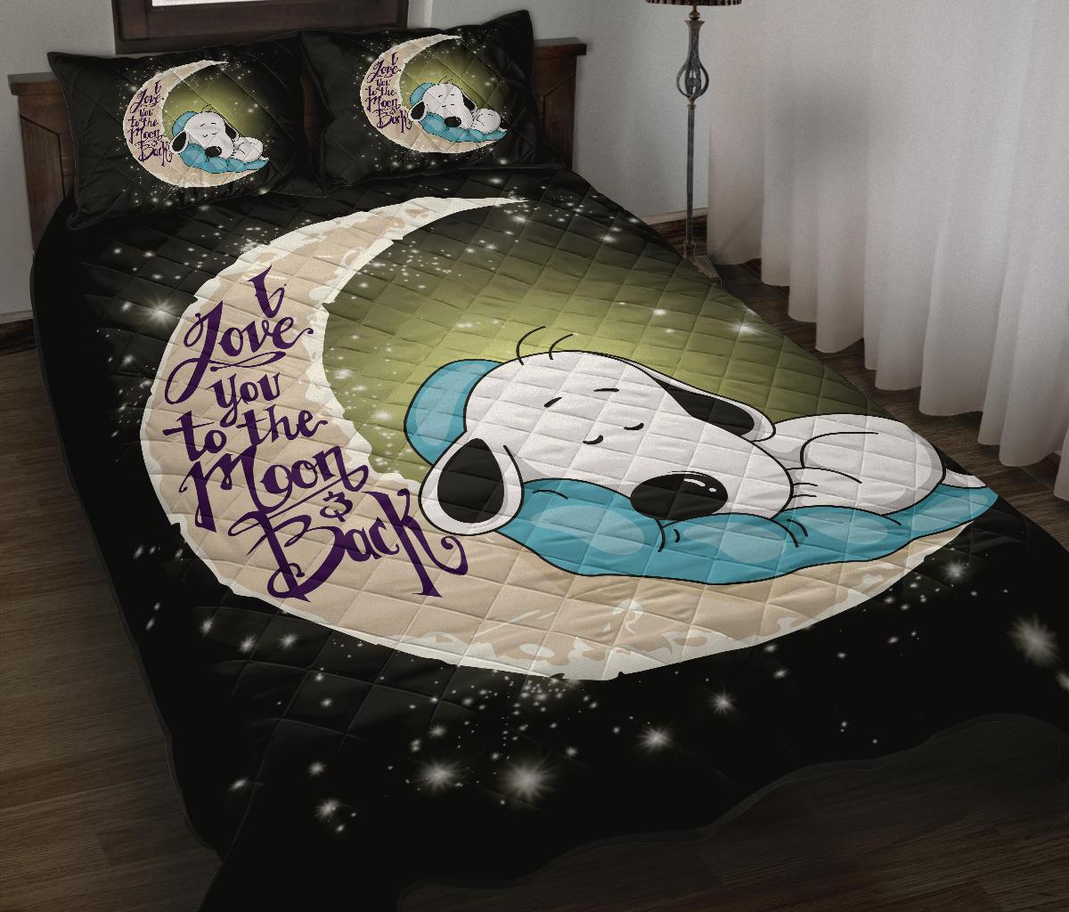 Snoopy To The Moon Quilt Bed Sets