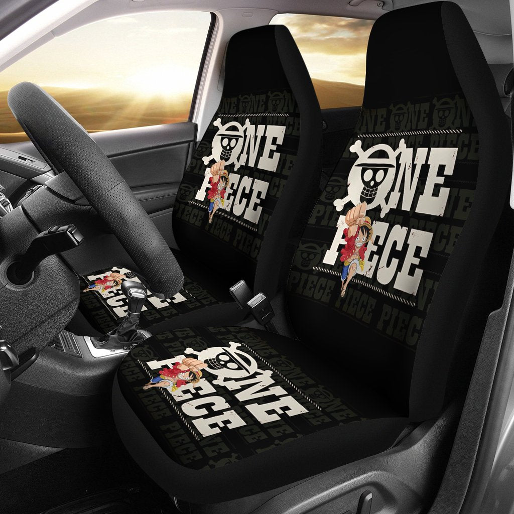 One Piece Logo Typo Seat Covers