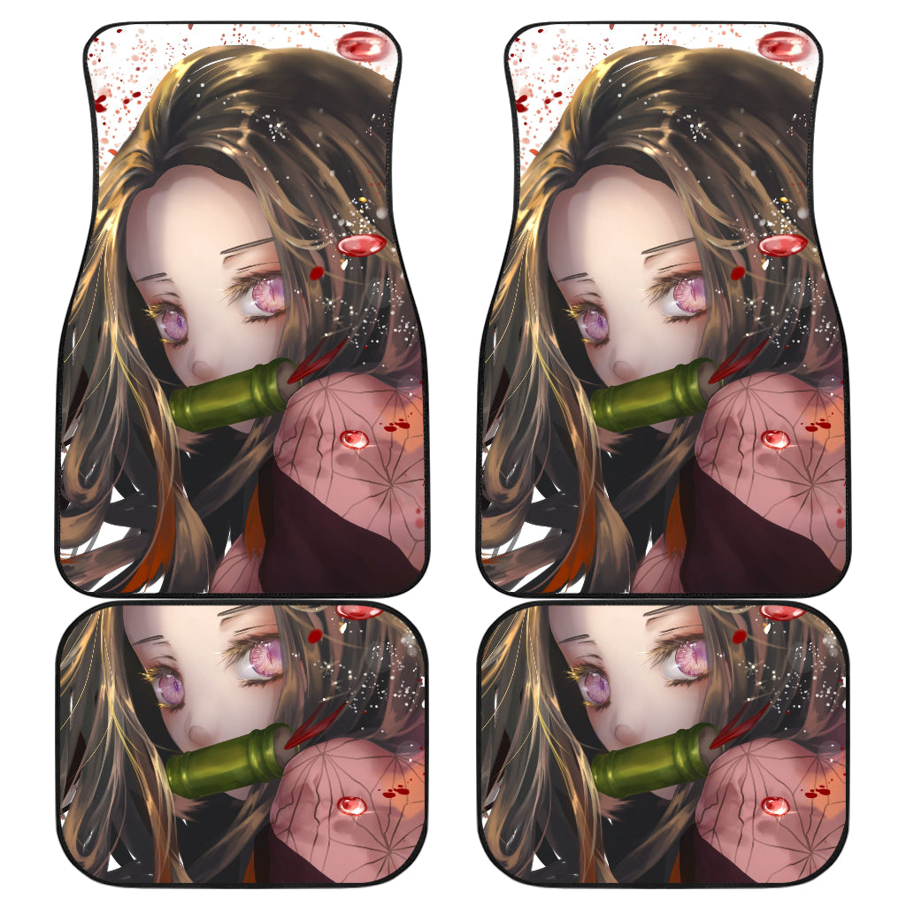 Nezuko Kamado Demon Slayer Anime Car Floor Mats Custom Car Accessories