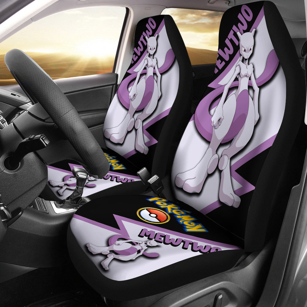 Mewtwo Car Seat Covers Custom Anime Pokemon Car Accessories