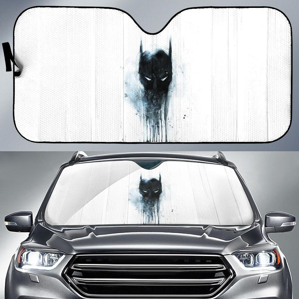 Demon Batman Logo In White Theme Car Auto Sunshades Amazing Best Gift Ideas 2022