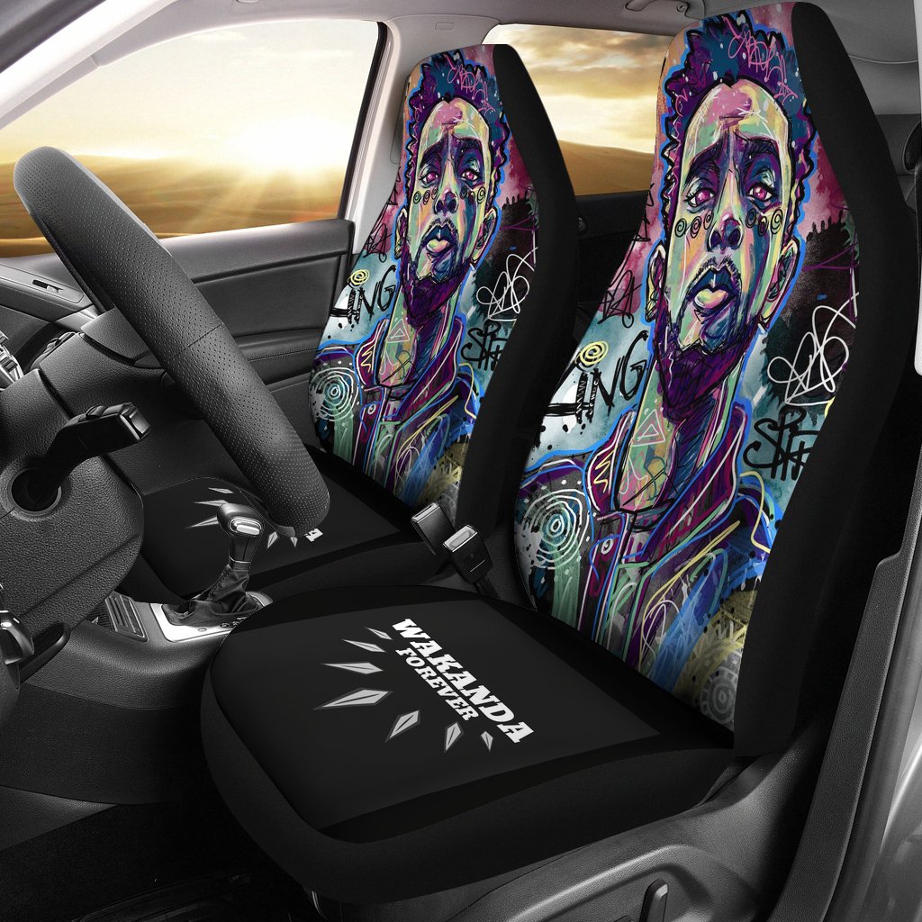 Chadwick Boseman Art Car Seat Cover