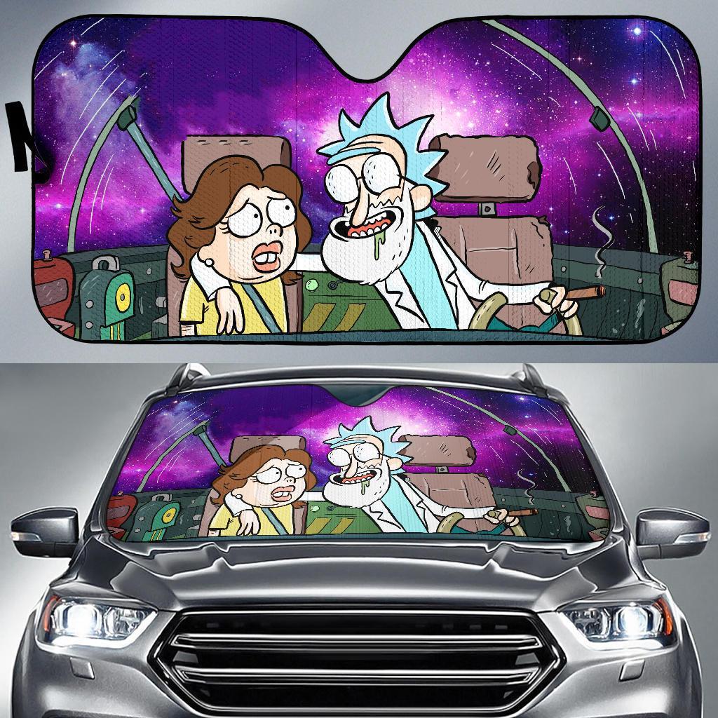 Rick And Morty Space Car Sun Shade Amazing Best Gift Ideas 2021