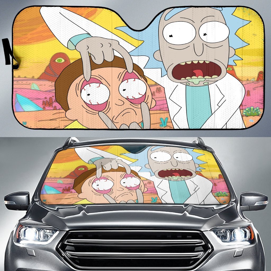 Rick And Morty Funny Auto Sun Shades Amazing Best Gift Ideas 2022